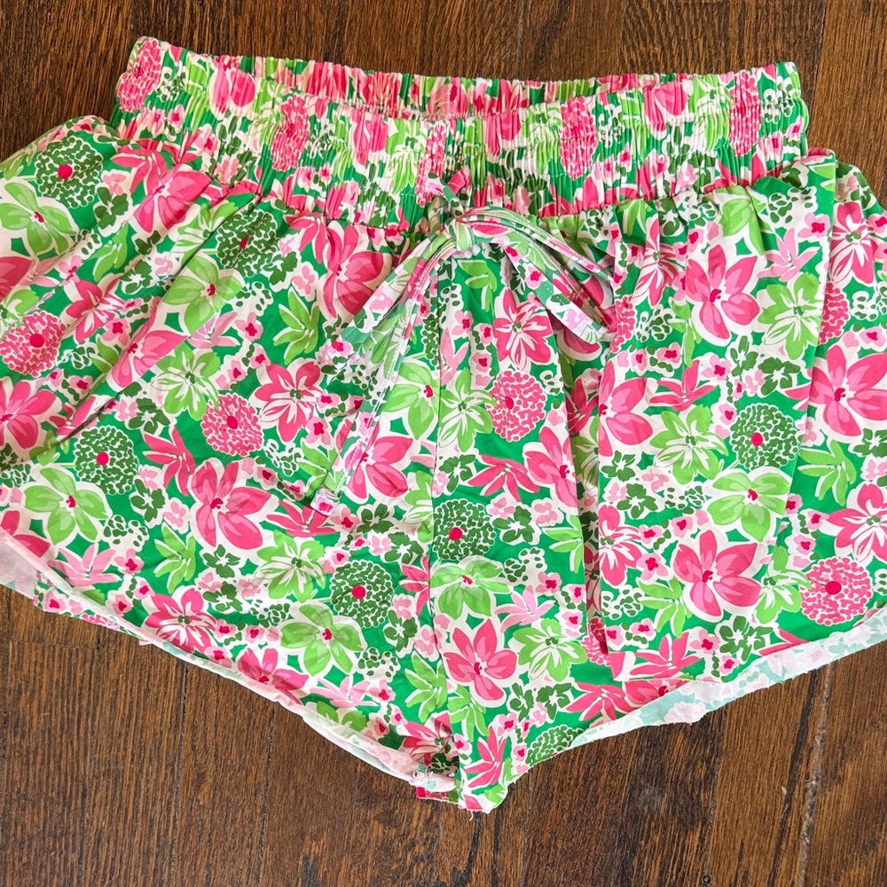 Floral Youth Shorts - Pink and Green